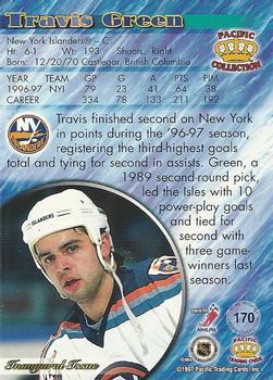 1997-98 Pacific Crown Collection - Ice Blue #170 Travis Green Back