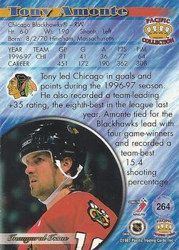1997-98 Pacific Crown Collection - Ice Blue #264 Tony Amonte Back