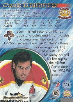 1997-98 Pacific Crown Collection - Ice Blue #321 Scott Mellanby Back
