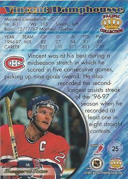 1997-98 Pacific Crown Collection - Red #25 Vincent Damphousse Back