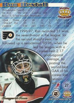 1997-98 Pacific Crown Collection - Red #27 Ron Hextall Back