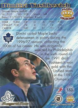 1997-98 Pacific Crown Collection - Red #153 Dimitri Yushkevich Back