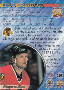 1997-98 Pacific Crown Collection - Silver #290 Bob Probert Back