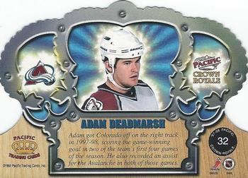 1997-98 Pacific Crown Royale - Ice Blue #32 Adam Deadmarsh Back