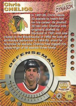 1997-98 Pacific Dynagon - Ice Blue #25 Chris Chelios Back