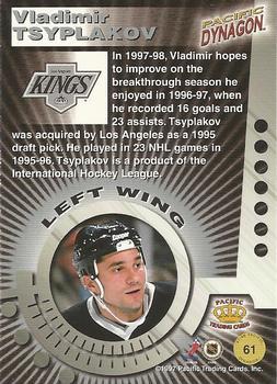 1997-98 Pacific Dynagon - Ice Blue #61 Vladimir Tsyplakov Back