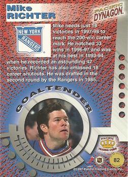 1997-98 Pacific Dynagon - Silver #82 Mike Richter Back