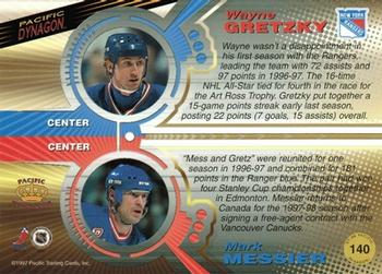 1997-98 Pacific Dynagon - Silver #140 Wayne Gretzky / Mark Messier Back