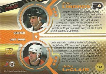 1997-98 Pacific Dynagon - Silver #141 John LeClair / Eric Lindros Back