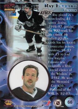 1997-98 Pacific Invincible - Silver #66 Ray Ferraro Back