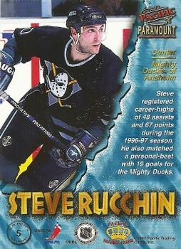 1997-98 Pacific Paramount - Emerald Green #5 Steve Rucchin Back