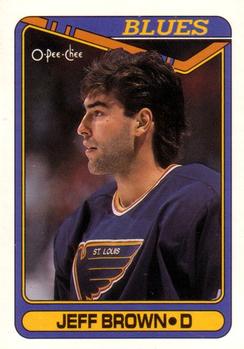 1990-91 O-Pee-Chee #295 Jeff Brown Front