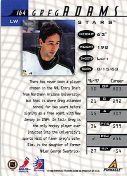 1997-98 Pinnacle Be a Player - Autographs #164 Greg Adams Back