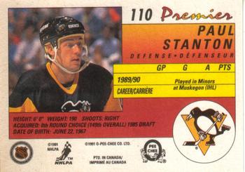 1990-91 O-Pee-Chee Premier #110 Paul Stanton Back