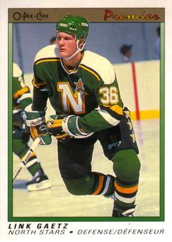 1990-91 O-Pee-Chee Premier #33 Link Gaetz Front