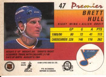 1990-91 O-Pee-Chee Premier #47 Brett Hull Back