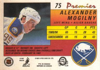 1990-91 O-Pee-Chee Premier #75 Alexander Mogilny Back