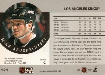 1990-91 Pro Set #121 Mike Krushelnyski Back