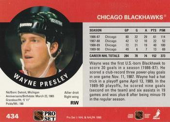 1990-91 Pro Set #434 Wayne Presley Back