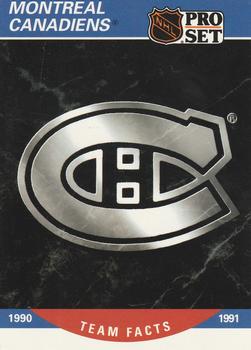 1990-91 Pro Set #575 Montreal Canadiens Logo Front