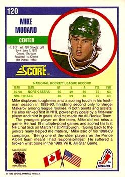 1990-91 Score American #120 Mike Modano Back
