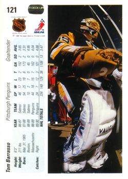 1990-91 Upper Deck #121 Tom Barrasso Back