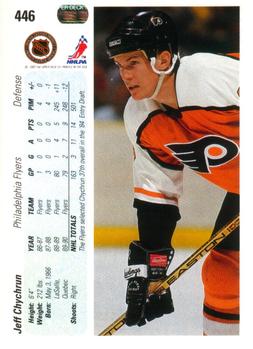 1990-91 Upper Deck #446 Jeff Chychrun Back