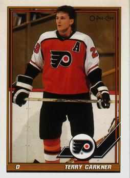 1991-92 O-Pee-Chee #291 Terry Carkner Front