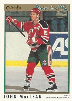 1991-92 O-Pee-Chee Premier #4 John MacLean Front