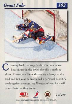 1997-98 Studio - Press Proofs Gold #102 Grant Fuhr Back