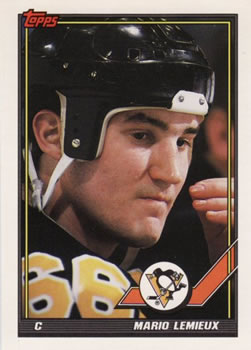 1991-92 Topps #153 Mario Lemieux Front