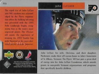 1997-98 Upper Deck Black Diamond - Premium Cut Quadruple Diamond Horizontal #PC6 John LeClair Back