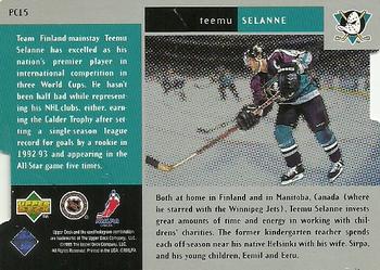 1997-98 Upper Deck Black Diamond - Premium Cut Quadruple Diamond Horizontal #PC15 Teemu Selanne Back