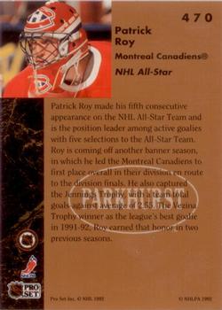 1991-92 Parkhurst #470 Patrick Roy Back