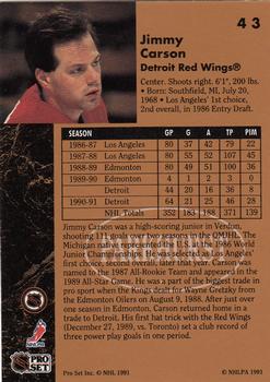 1991-92 Parkhurst #43 Jimmy Carson Back