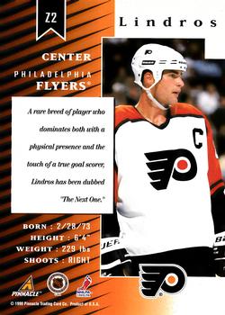 1997-98 Zenith - 5x7 Silver Impulse #Z2 Eric Lindros Back