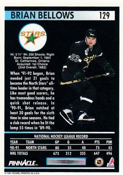 1991-92 Pinnacle #129 Brian Bellows Back