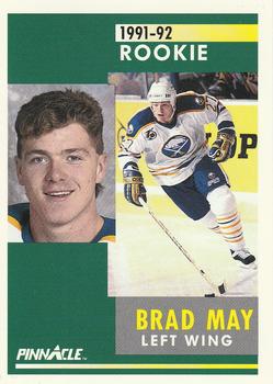 1991-92 Pinnacle #302 Brad May Front