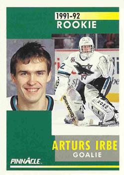 1991-92 Pinnacle #323 Arturs Irbe Front