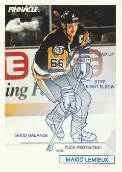 1991-92 Pinnacle #380 Mario Lemieux Front