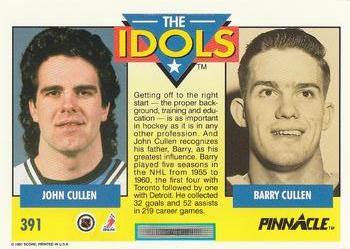 1991-92 Pinnacle #391 John Cullen / Barry Cullen Back