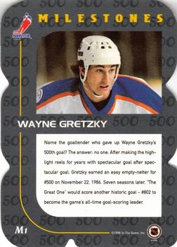 1998-99 Be a Player - All-Star Milestones #M1 Wayne Gretzky Back