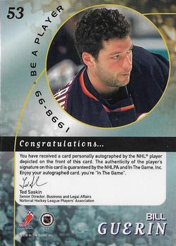 1998-99 Be a Player - Autographs #53 Bill Guerin Back