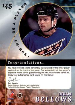 1998-99 Be a Player - Autographs Gold #145 Brian Bellows Back