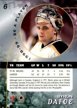 1998-99 Be a Player - Gold #6 Byron Dafoe Back