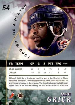 1998-99 Be a Player - Gold #54 Mike Grier Back