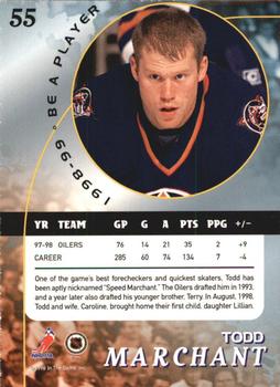 1998-99 Be a Player - Gold #55 Todd Marchant Back