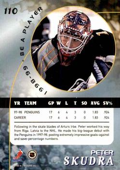 1998-99 Be a Player - Gold #110 Peter Skudra Back