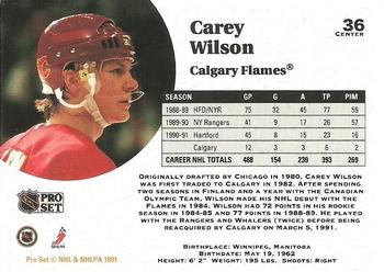 1991-92 Pro Set #36 Carey Wilson Back