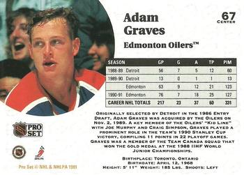 1991-92 Pro Set #67 Adam Graves Back